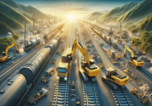 How Earthmoving Equipment Helps in Railway Track Construction?